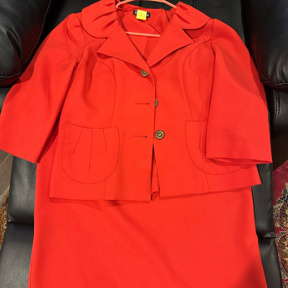 Elegant Red Women's Suit